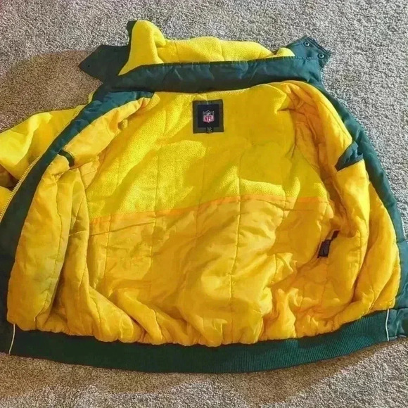 NFL Apparel Green Bay Packers winter jacket, green and yellow, XL - Picture 5 of 10